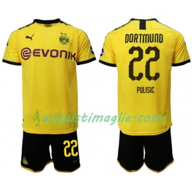 Divisa di Calcio Borussia Dortmund Pulisic 22 Bambino Prima 2019/2020